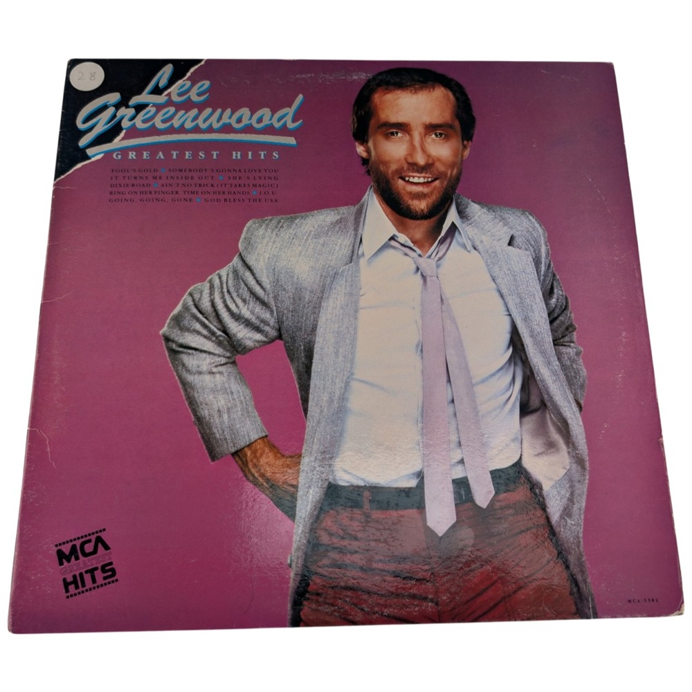 Lee Greenwood Greatest Hits Vinyl LP 1985 US MCA Records MCA-5582 EX/VG
